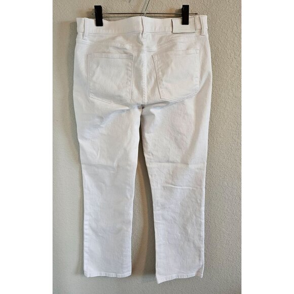 Lauren Ralph Lauren Woman Size 10 White Straight leg Denim Jeans Classic Preppy - Picture 2 of 7